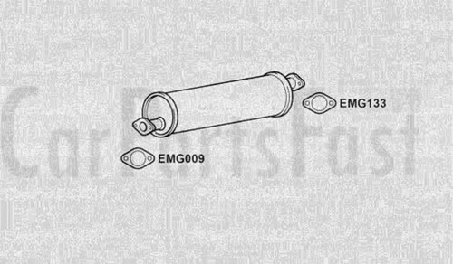 Exhaust box vauxhall brava - brava, 2.5